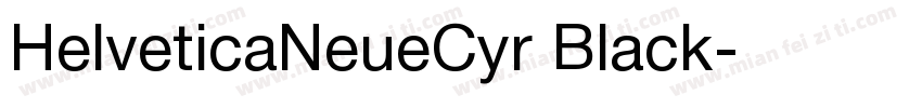 HelveticaNeueCyr Black字体转换